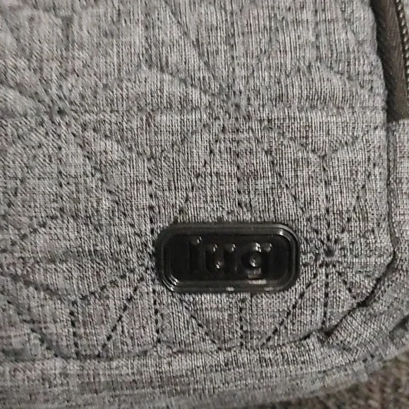 LUG Carousel Dark Gray Crossbody Bag 9.5" L × 5.5" H × 2" W Multiple pockets - Picture 2 of 8